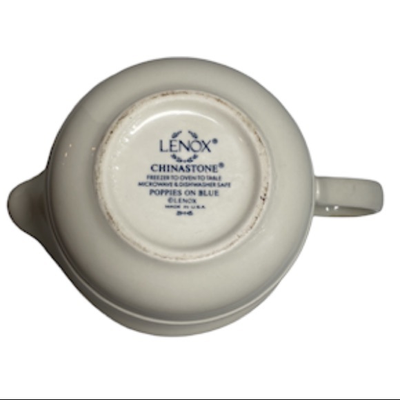 NWOT Lenox Chinastone Poppies on Blue Open Sauce Boat - Picture 4 of 6